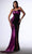 MNM Couture G1730 - Metallic Sash Evening Dress Evening Dresses 0 / Purple