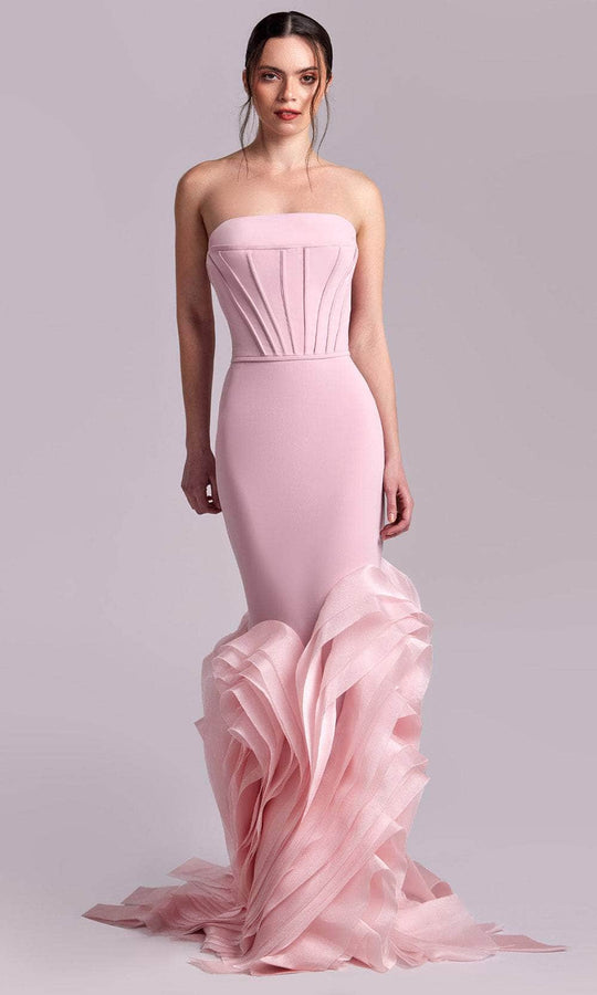 MNM Couture G1825 - Strapless Ruffle Hem Formal Gown