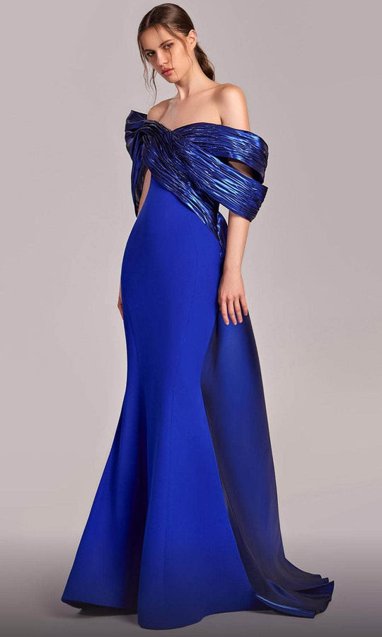 MNM Couture G1840 - Metallic Accented Evening Gown