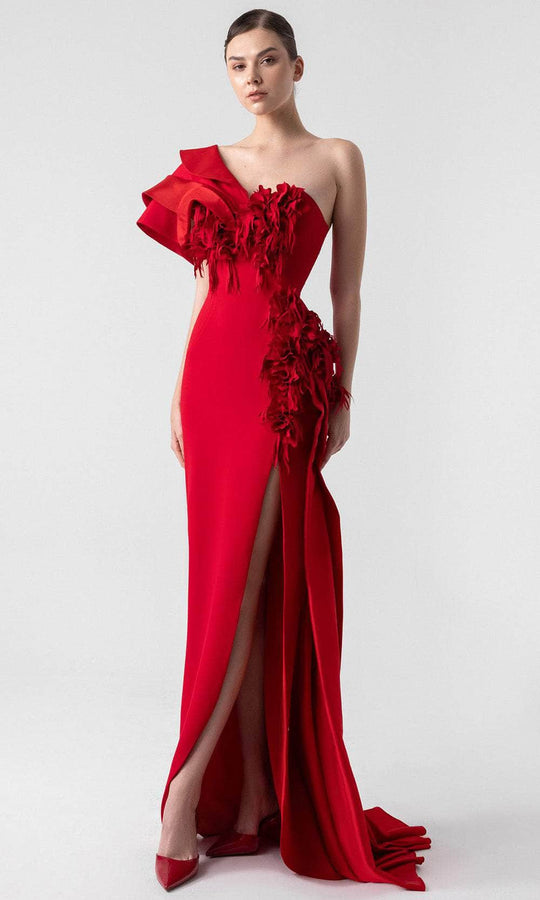MNM Couture G1909 - Laser Cut One Shoulder Gown