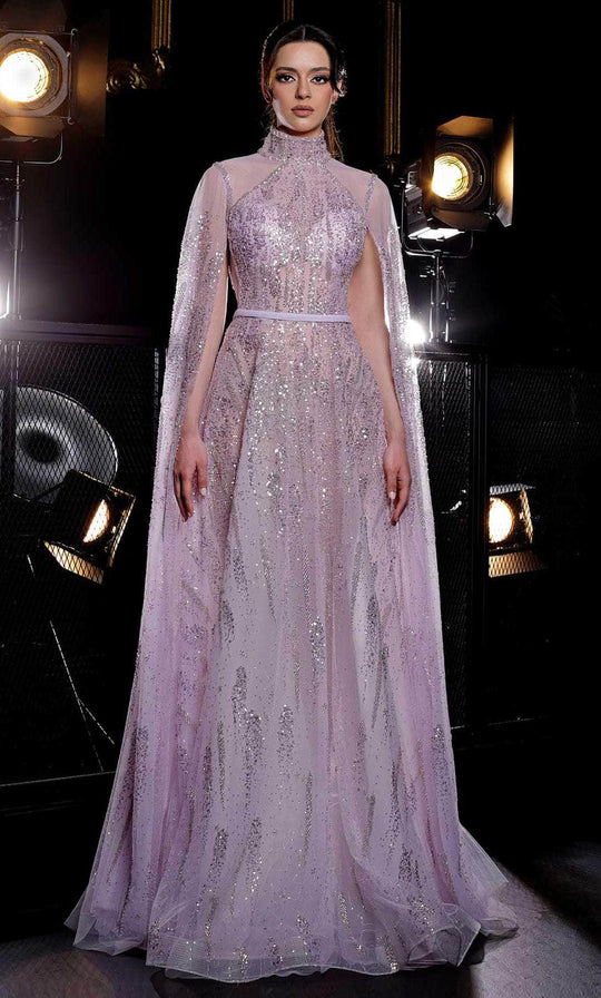 MNM Couture K3975 - Beaded Turtle Neck Prom Gown