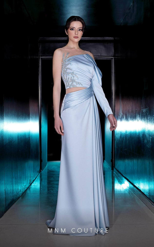 MNM Couture K3987 - One Long Sleeve Prom Dress