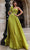 MNM COUTURE K4026 - Ruched Bodice Bow Accented Prom Gown Prom Dresses 0 / Blue