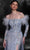MNM COUTURE K4111 - Feathered Long Sleeve Evening Gown Special Occasion Dress