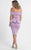 MNM Couture - L0003 Peplum Knee-Length Formal Dress Cocktail Dresses L / Purple