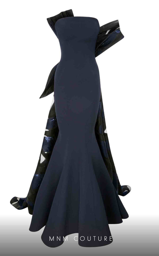 MNM Couture - N0395 Strapless Trumpet Dress With Train