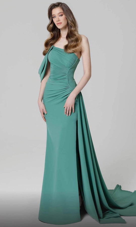 MNM Couture N0473 - Shirred Sheath Evening Dress