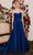 MNM Couture N0481 - Ruched Strapless Evening Gown Prom Dresses 4 / Navy Blue