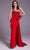 MNM Couture N0520A - Strapless 3D Drape Crepe Gown Prom Dresses 4 / Red