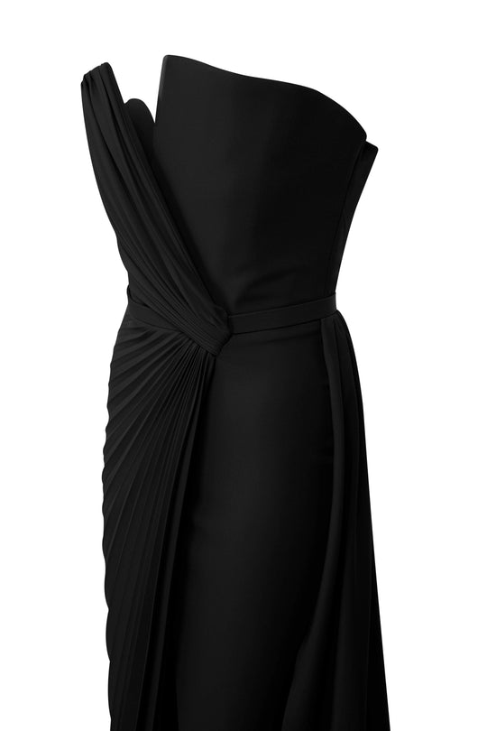 MNM Couture N0532 - Strapless V-Neck Crepe Gown