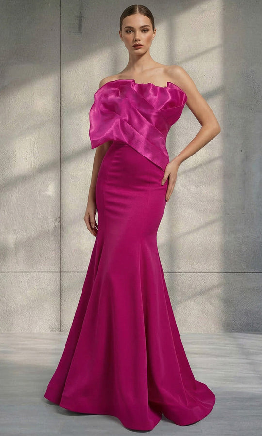 MNM COUTURE V07107 - Oversized Ruffle Strapless Evening Dress