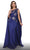 MNM Couture V6265 - Caped Asymmetrical Formal Dress Evening Dresses 4 / Royal Blue