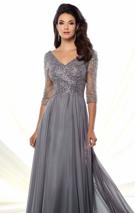 Montage by Mon Cheri 116950 Beaded Bodice A-Line Dress