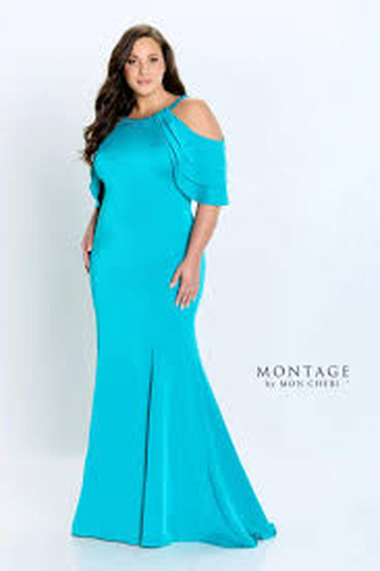 Montage by Mon Cheri - 120906 Tiered Shoulder Trumpet Dress