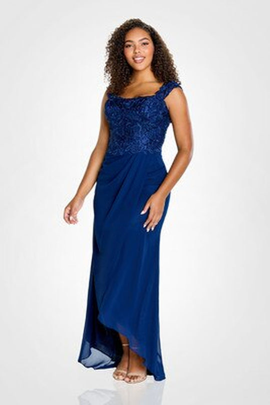 Montage by Mon Cheri 122905 - Embroidered Crepe Tulip Mother of the Bride Dress