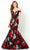 Montage by Mon Cheri 220952 - Off Shoulder Evening Gown Evening Dresses 4 / Red/Silver/Black