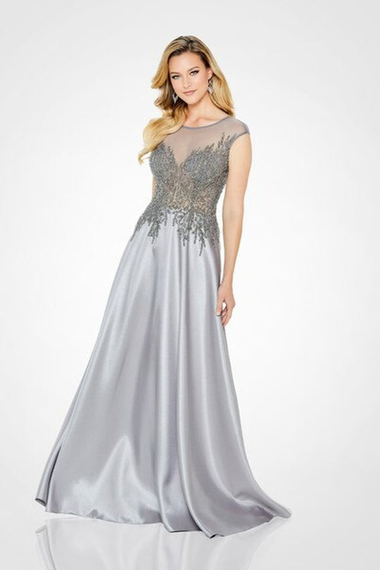 Montage by Mon Cheri - 221967 Illusion Scoop A-Line Dress