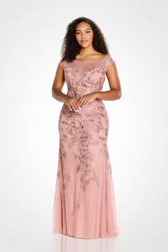 Montage by Mon Cheri - 221968 Illusion Off-Shoulder Mother of the Bride Dress