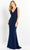 Montage by Mon Cheri M2211 - Seamless Beaded Long Beaded Dress Special Occasion Dress 4 / Navy