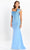 Montage by Mon Cheri M2214 - One Strap Beaded Trumpet Gown Special Occasion Dress 4 / Powder Blue