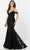 Montage by Mon Cheri M2232 - Sheer Insert Sequin Embellished Prom Gown Prom Dresses 4 / Black