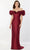 Montage by Mon Cheri M2233 - Off-Shoulder Fitted Bodice Prom Gown Prom Dresses 4 / Bordeaux
