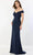 Montage by Mon Cheri M2234 - Fitted Bodice Sequined Prom Gown Prom Dresses 4 / Navy Blue