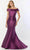 Montage by Mon Cheri M2237 - Ruffled Detail Off-Shoulder Prom Gown Prom Dresses 4 / Aubergine