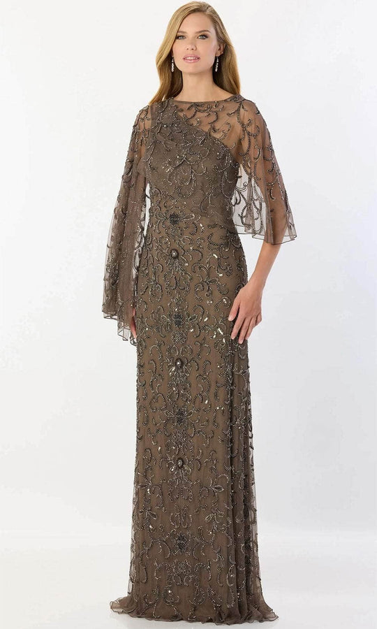Montage by Mon Cheri M2241 - Sleeveless Detachable Cape Mother of the Bride Dress