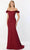 Montage by Mon Cheri M2242 - Fitted Bodice Off-Shoulder Prom Gown Prom Dresses 4 / Wine