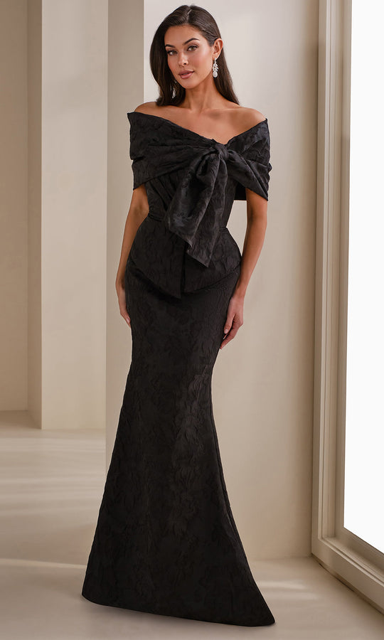 Montage by Mon Cheri M3106BRCD - Floral Brocade Mermaid Long Gown