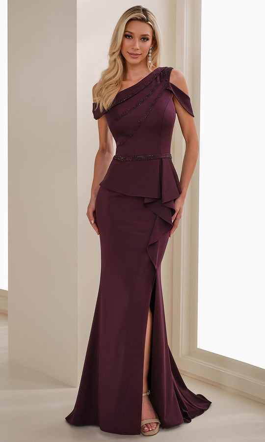 Montage by Mon Cheri M3107 Off Shoulder Peplum Dress