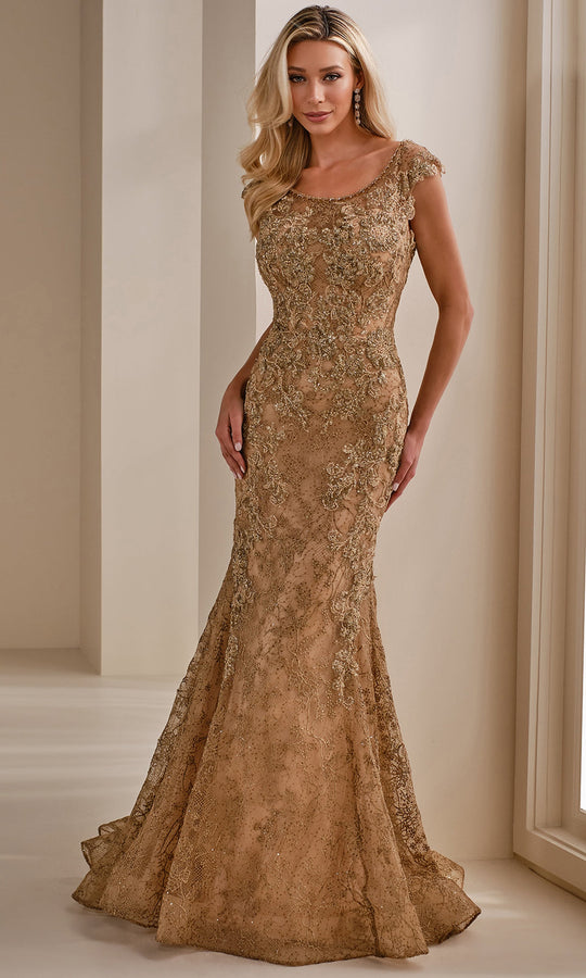 Montage by Mon Cheri M3109 - Scoop Neck Sequin Lace Gown