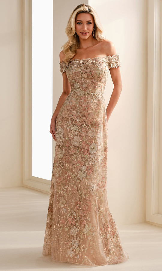 Montage by Mon Cheri M3112 - Off Shoulder Embroidered A-Line Gown