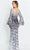 Montage by Mon Cheri M530 - Floral Lace Sheath Formal Gown Mother of the Bride Dresses 20 / Blue Ombre