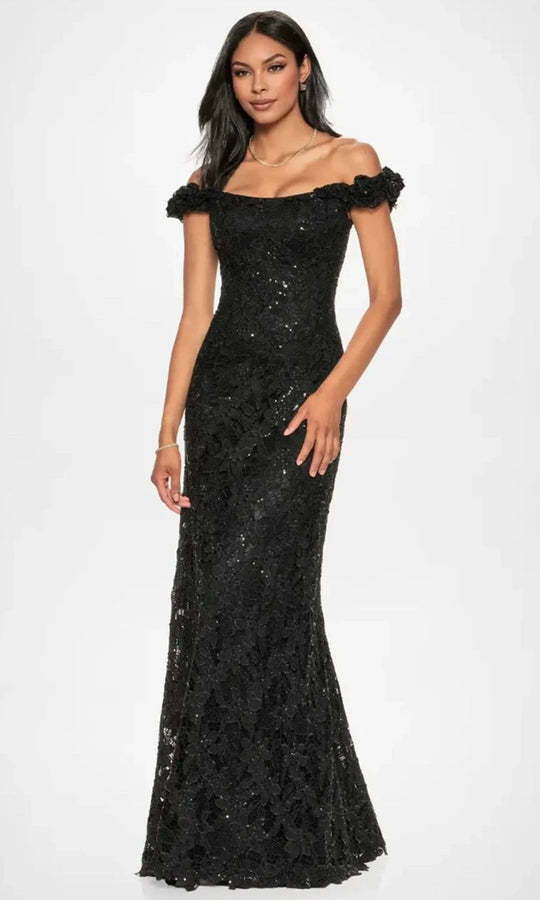 Montage by Mon Cheri M854 - Off Shoulder Venise Lace A-Line Gown