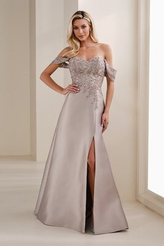Montage by Mon Cheri M855 - Mikado Trumpet Gown with Beaded Bodice