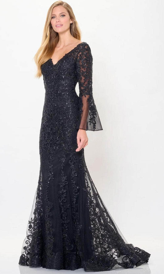 Montage by Mon Cheri M906 Embroidered V-Neck Dress