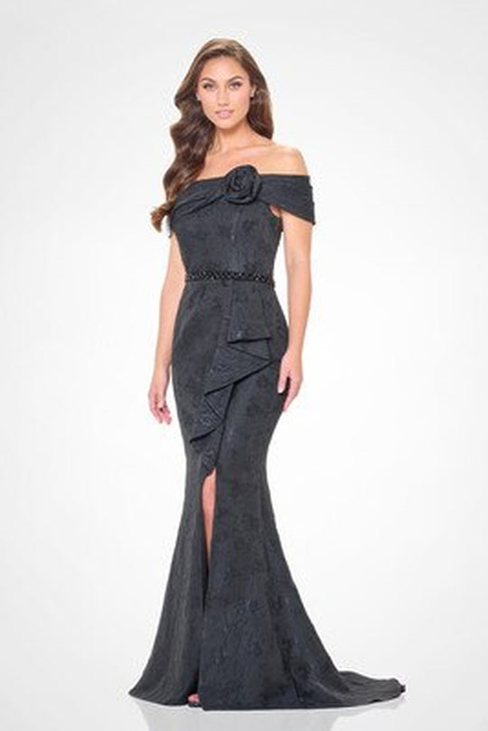Montage by Mon Cheri M910 - Rosette Brocade Evening Dress