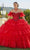 Mori Lee 34093 - Beaded Strapless Ballgown Ball Gowns 00 / Scarlet