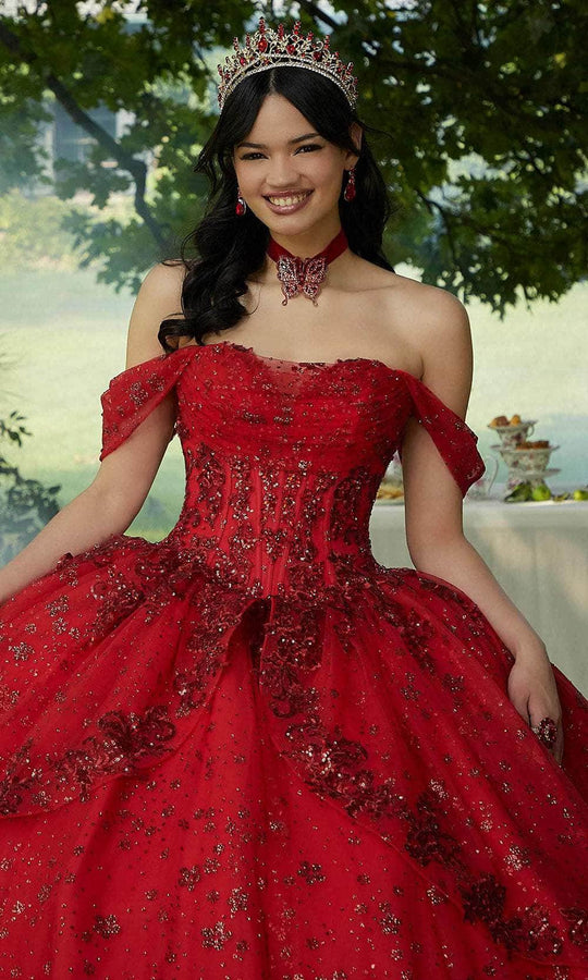 Mori Lee 34103 - Rhinestones Trim Tulle Ballgown
