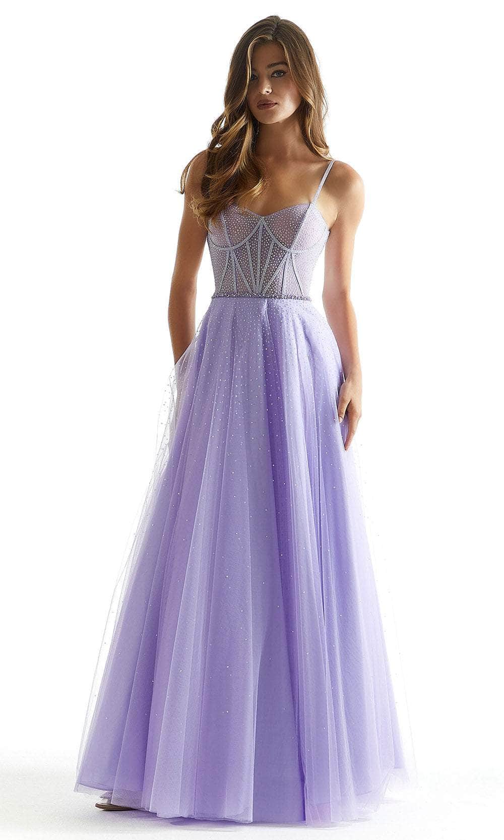 Morilee Prom 49004 Beaded Long Formal A Line Prom Dress - Lilac / 18 Morilee Prom 49004 Beaded Long Formal A Line Prom Dress - Lilac / 18