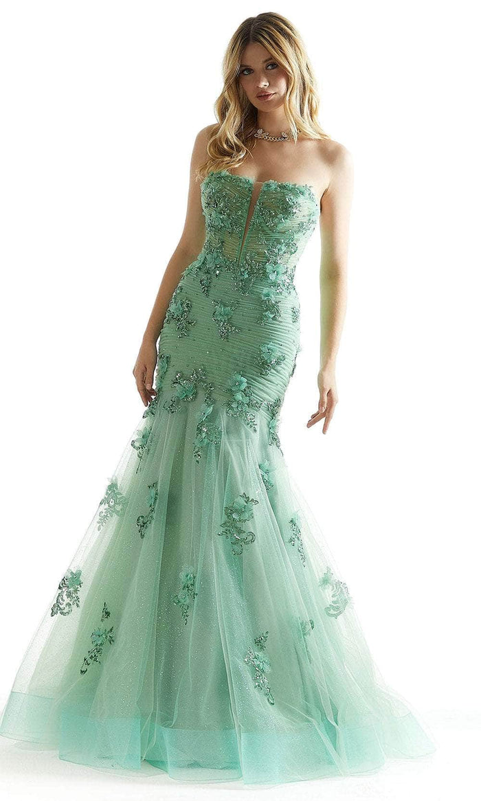 Mori Lee 49008 - Ruched Mermaid Prom Dress Prom Dresses 00 / Sage
