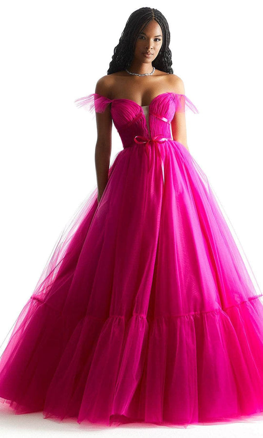 Mori Lee 49022 - Ribbon Off-Shoulder Ballgown