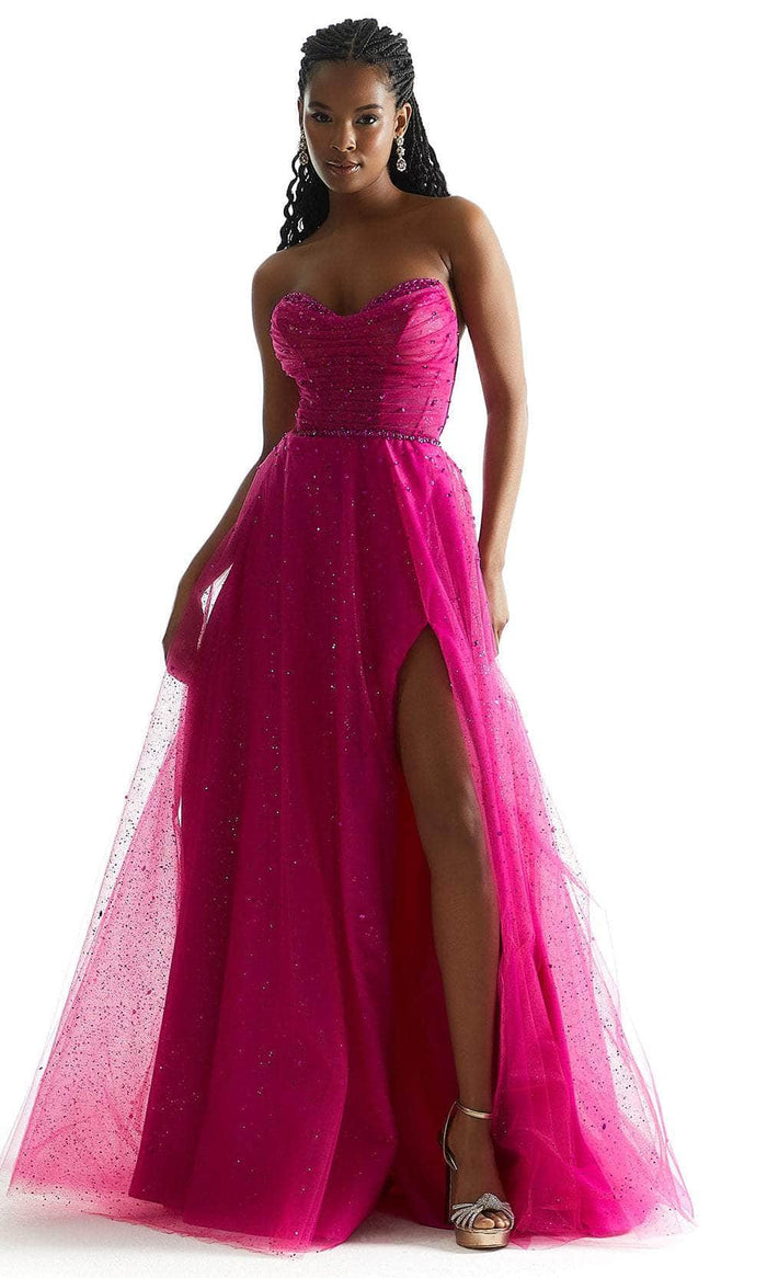 Mori Lee 49028 - Crystal Sweetheart Prom Dress Prom Dresses 00 / Fuchsia
