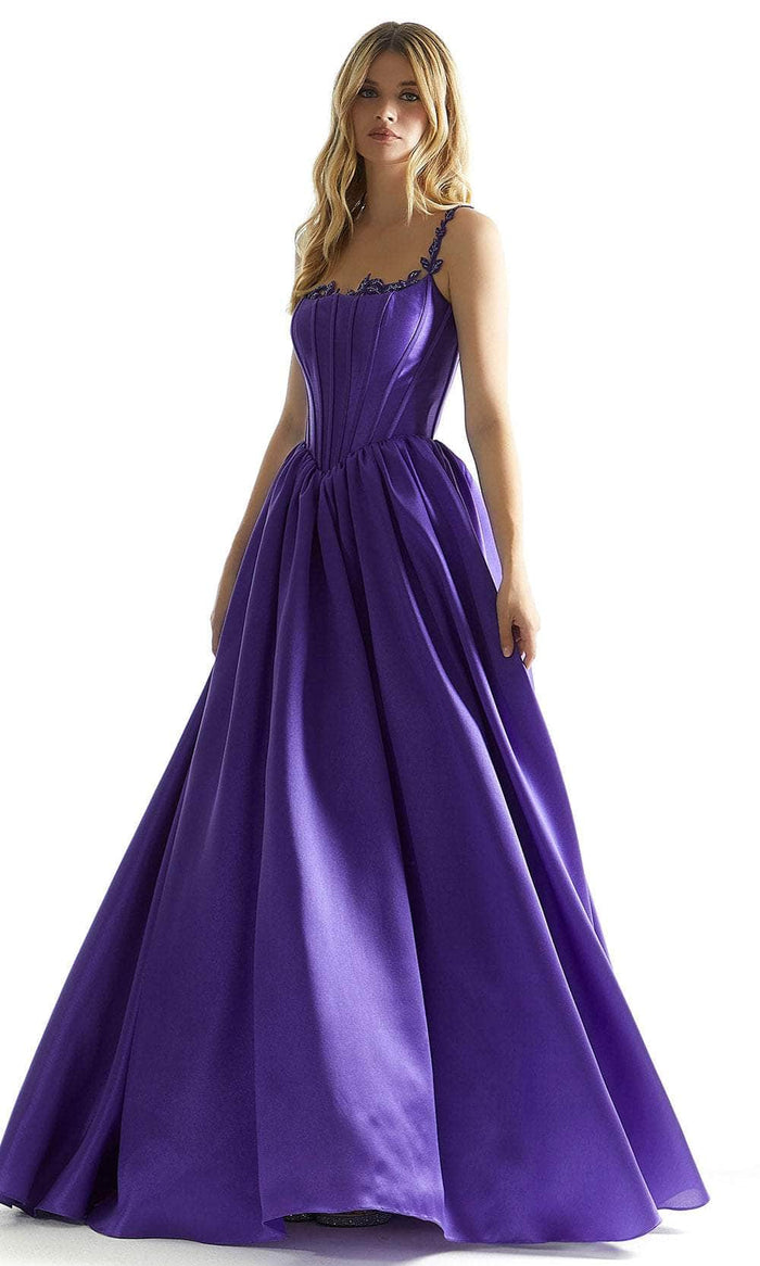 Mori Lee 49036 - Leaf Square Prom Dress Prom Dresses 00 / Purple