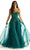 Mori Lee 49049 - 3D Floral A-Line Prom Dress Prom Dresses 00 / Emerald
