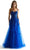 Mori Lee 49049 - 3D Floral A-Line Prom Dress Prom Dresses 00 / Royal