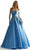 Mori Lee 49054 - Strapless Beads Ballgown Ball Gowns 00 / French Blue