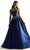 Mori Lee 49054 - Strapless Beads Ballgown Ball Gowns 00 / Navy